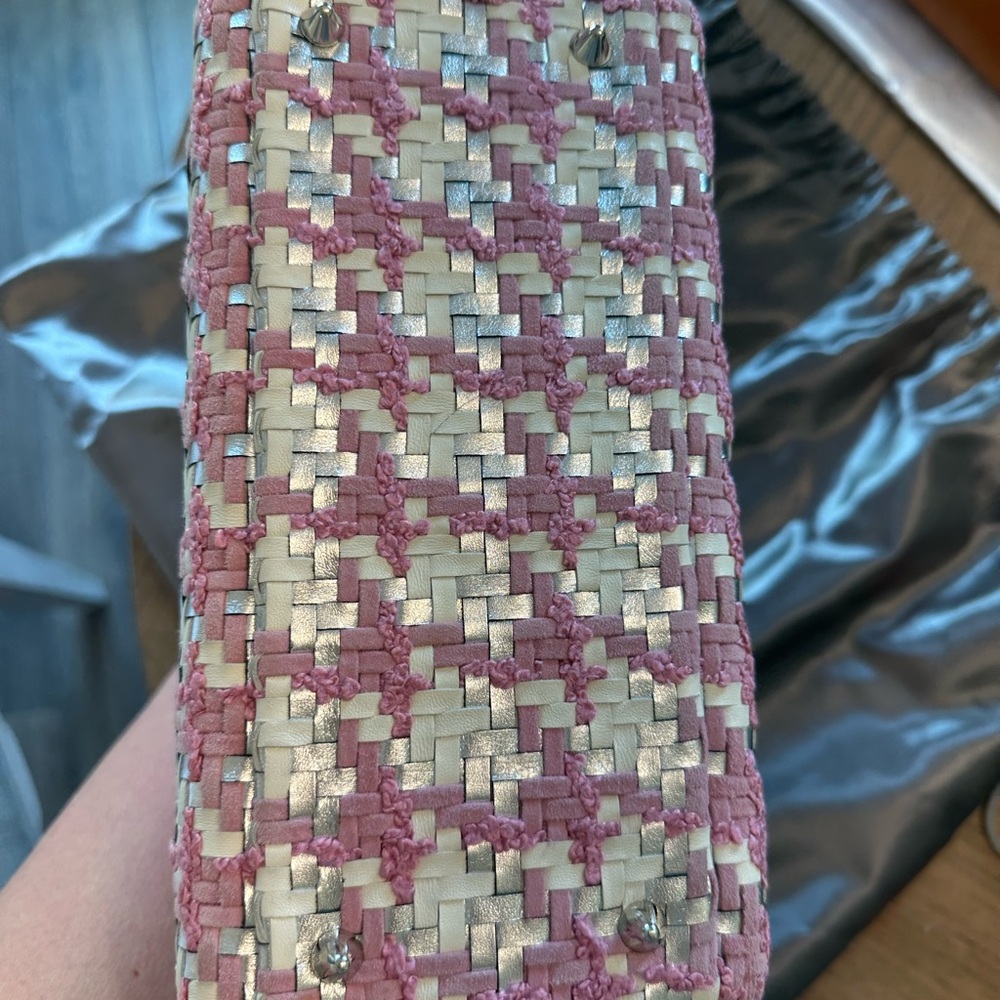 Lady Dior Woven Pink Tweed Medium - Picture 3 of 9